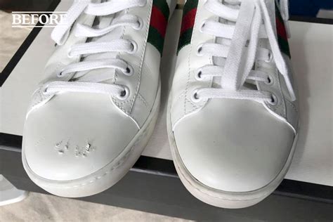 gucci ace sneakers hurt|gucci shoe repair.